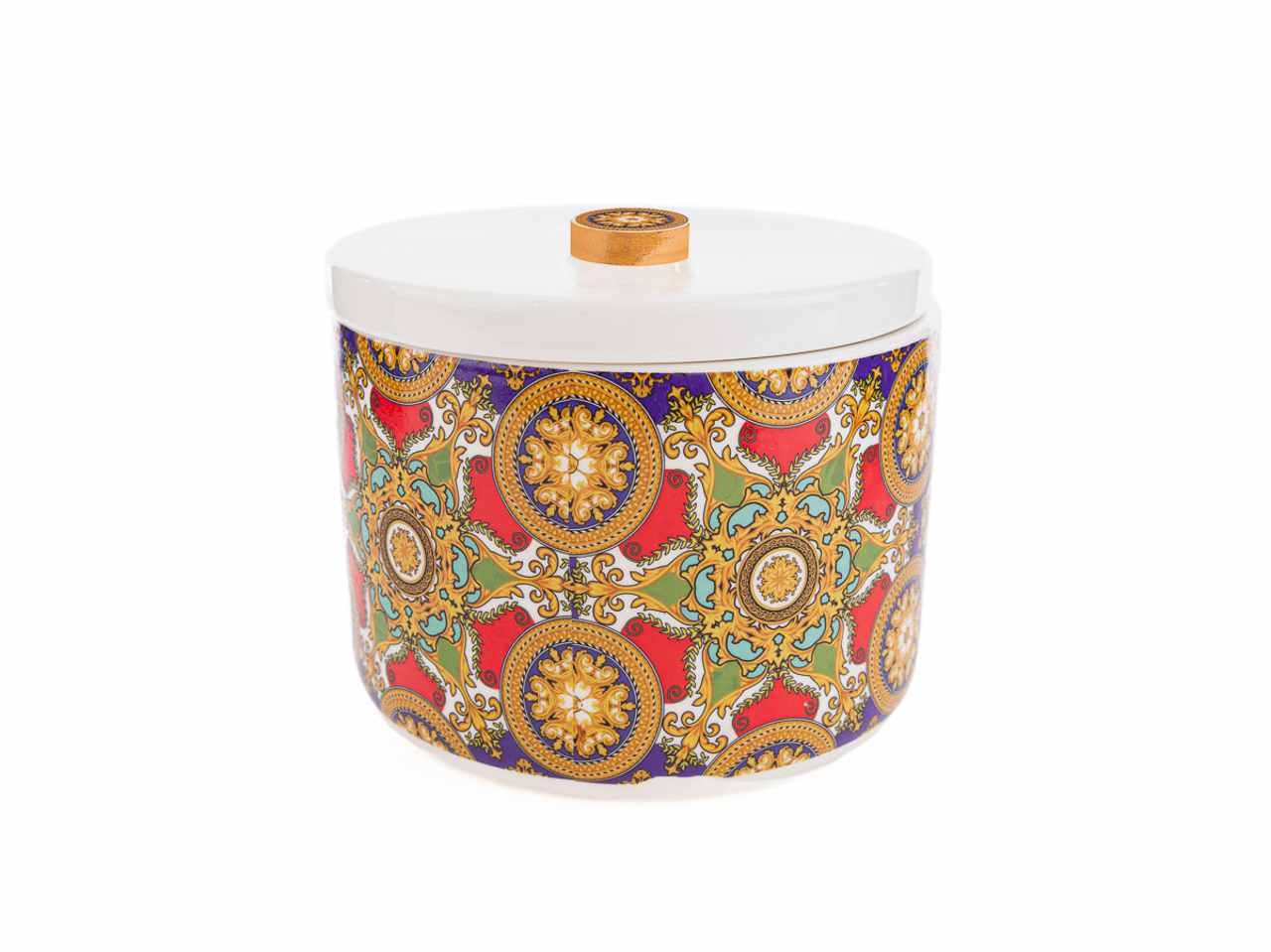 Scatola in porcellana royal carousel 15,5x15,5xh.13cm $
