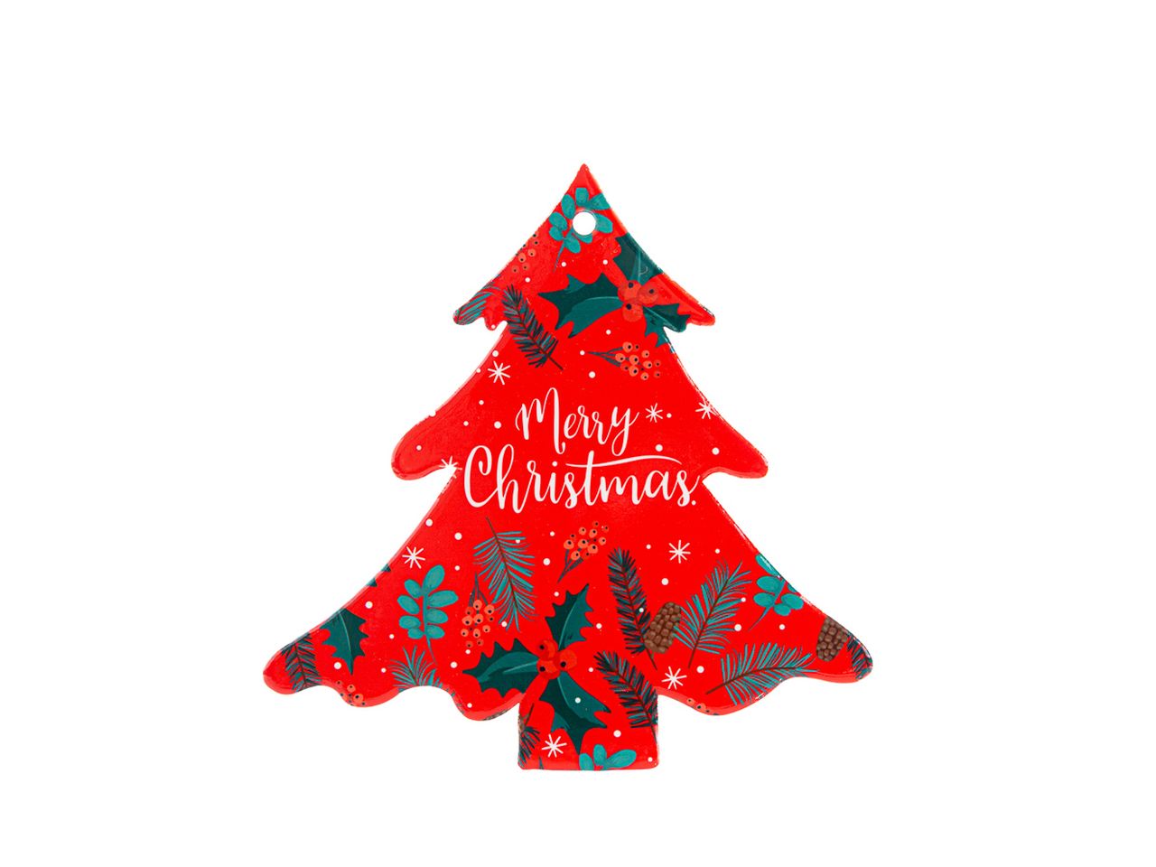 Albero poggia pentola in ceramica merry christmas misura 20x20cm