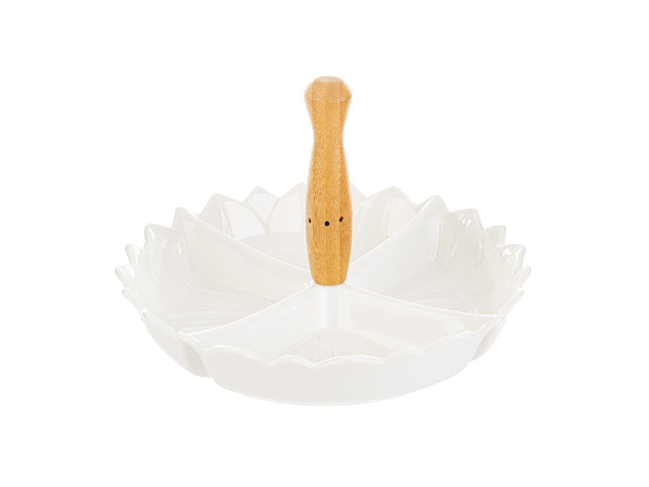 Antipastiera in porcellana misura d.25xh.16cm