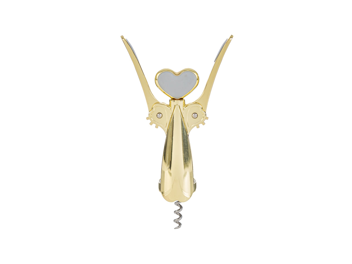 Apribottiglie in metallo colore oro astuccio misura 16cm
