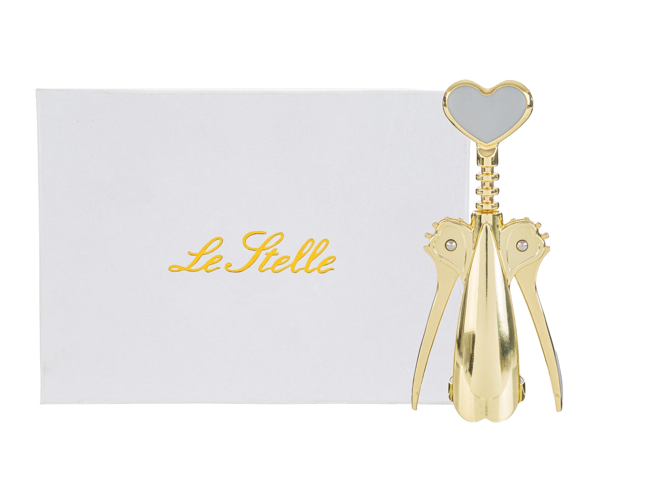Apribottiglie in metallo colore oro astuccio misura 16cm