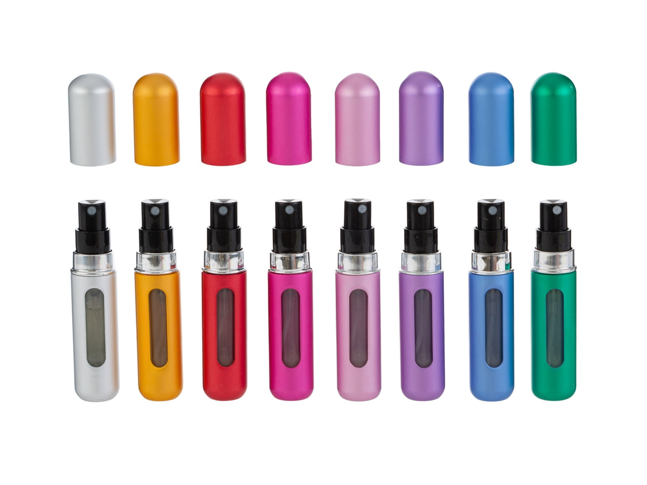 Portaprofumo spray 5ml ricaricabile 8cm 8 colori assortiti