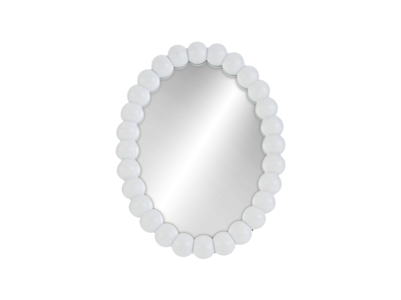 Specchio perline ovale resina 15,5x2,5xh.20cm