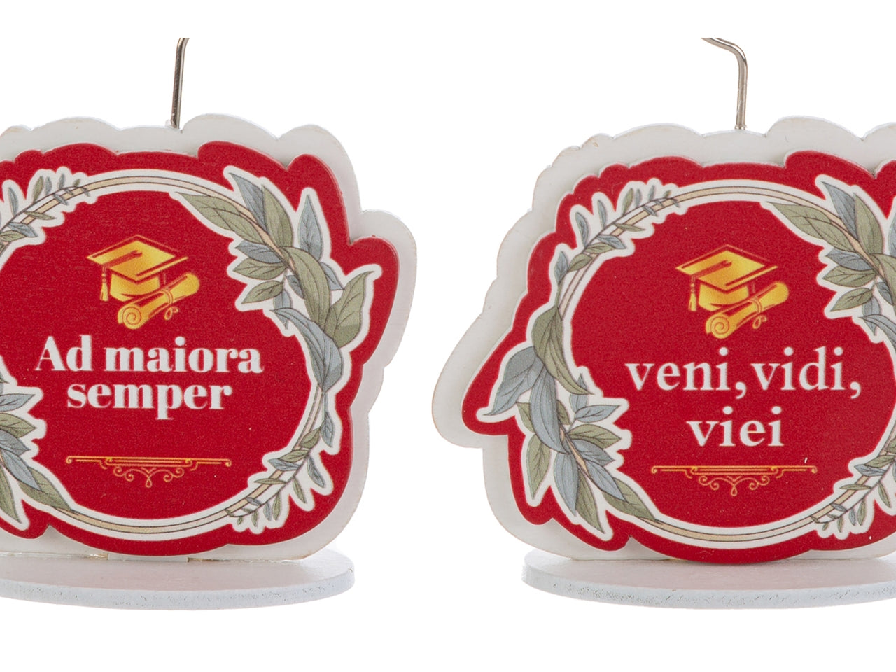 Segnaposto legno laurea 6,5x2,5xh.9cm 4 assortimenti