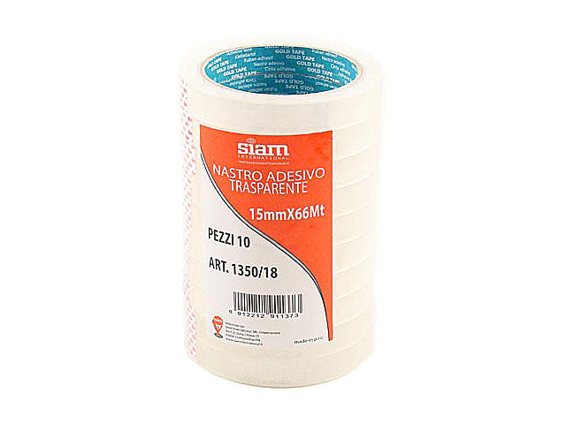 Scotch adesivo  Siam in PPL trasparente 15 mm x 66 mt