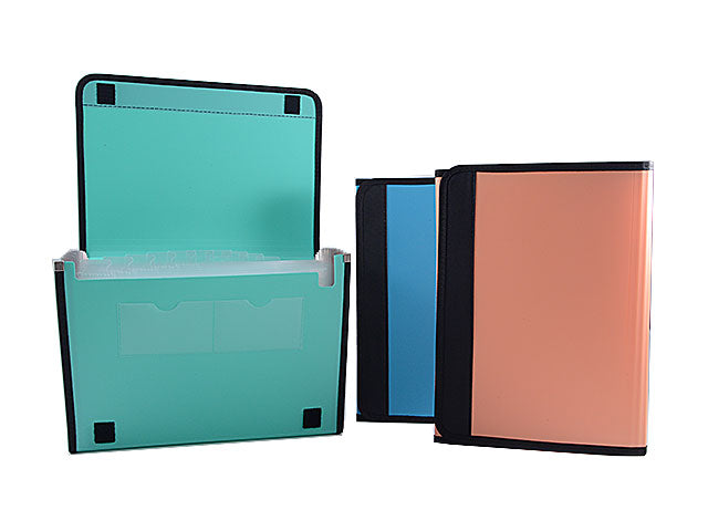 Porta documenti Siam con 12 tasche, dorso 12cm assortiti 32x25cm