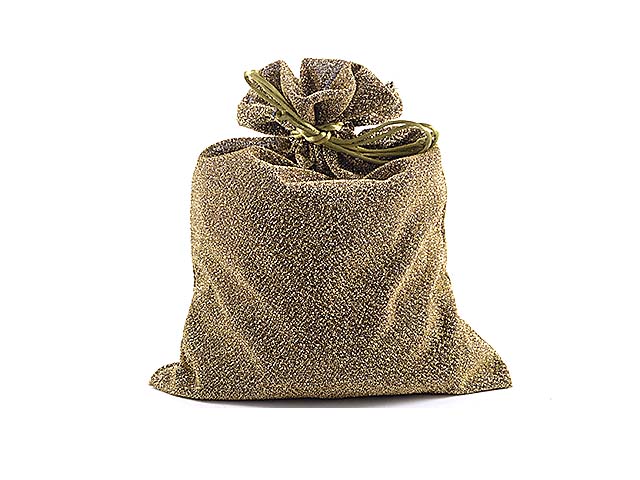 Sacchetto glitter 23x30.5cm verde 18564