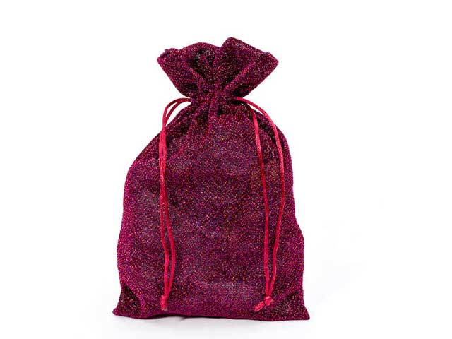 Sacchetto glitter 20x33.5cm bordeaux 18566