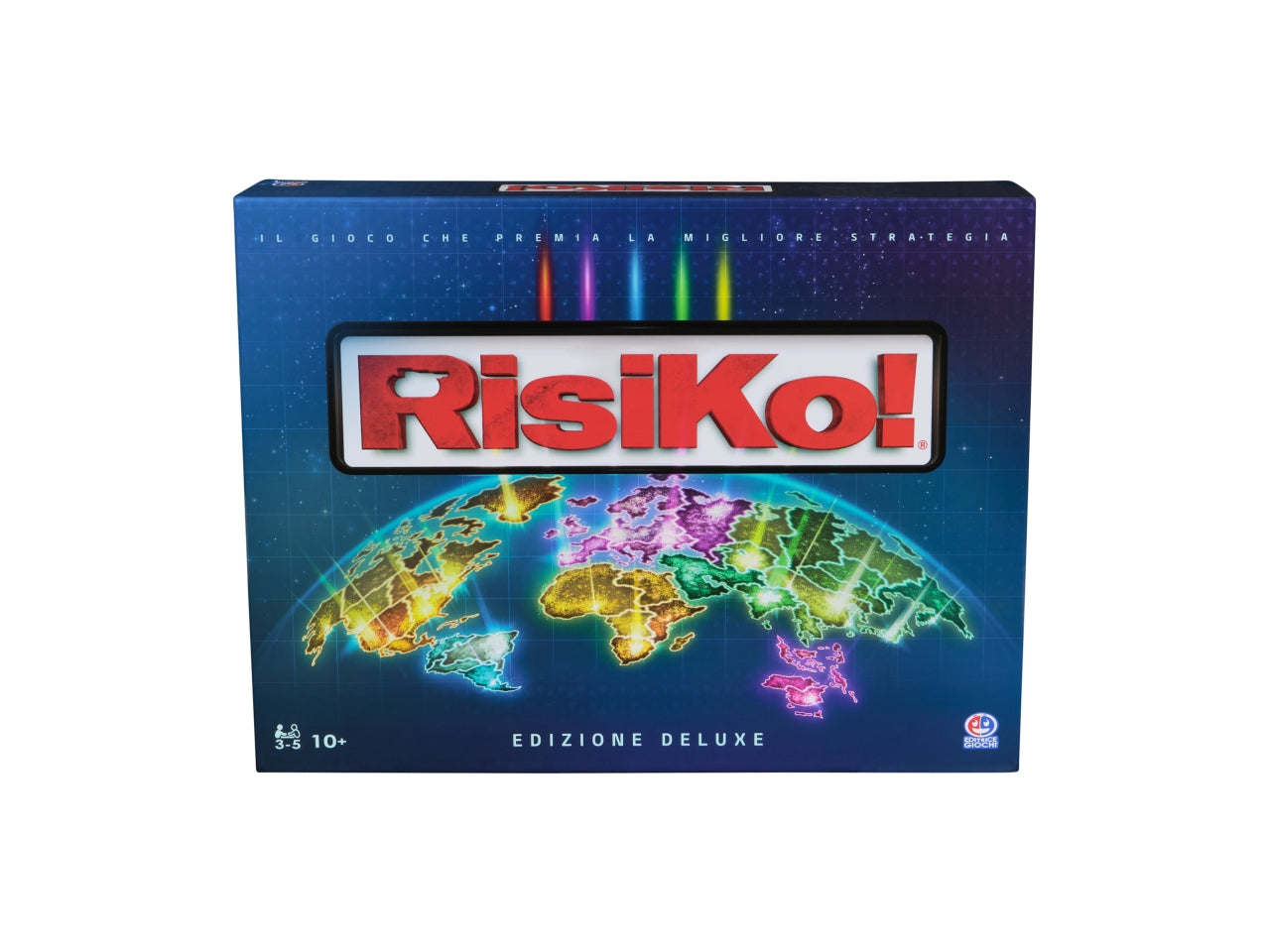 Risiko! Deluxe: Gioco da Tavolo Strategico, Carta e Plastica, Multicolore, EtÃ  10+, Plancia Extra Large, Obiettivi Segreti - Spin Master