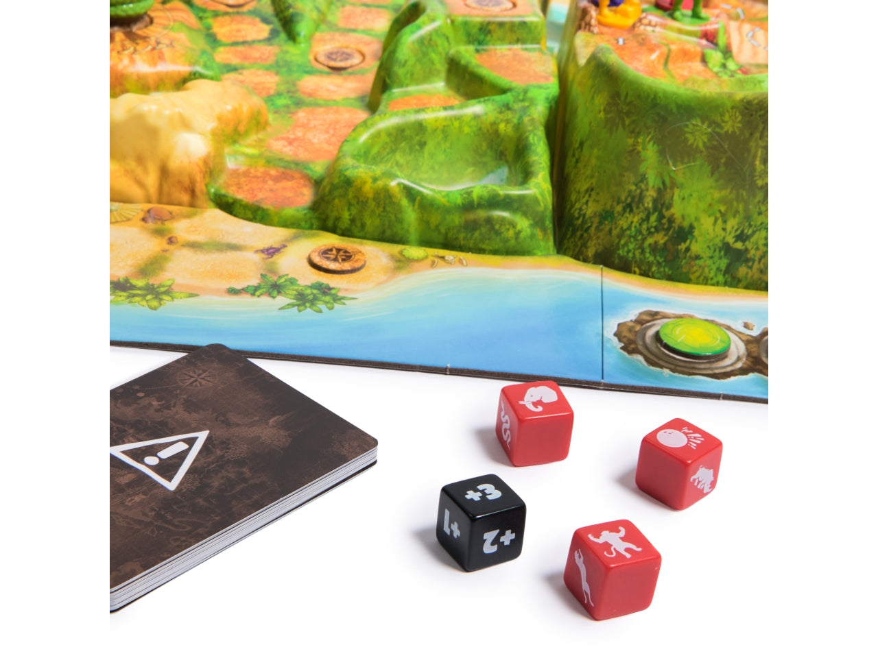 Jumanji Fuga Selvaggia: Gioco da Tavolo Cooperativo per 2-4 Giocatori, Materiale in Carta e Plastica, EtÃ  8+, Tabellone 3D Interattivo, Multicolore - Spin Master
