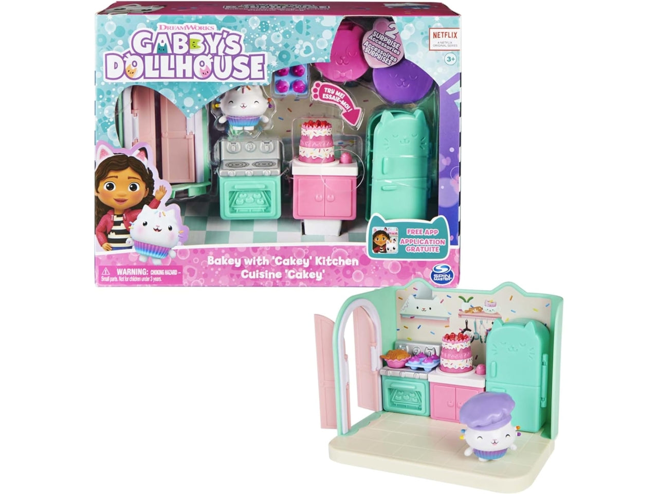 Gabby's Dollhouse, la cucina con gattino, set le stanze della casa, per bambine dai 3+ anni - Spin Master