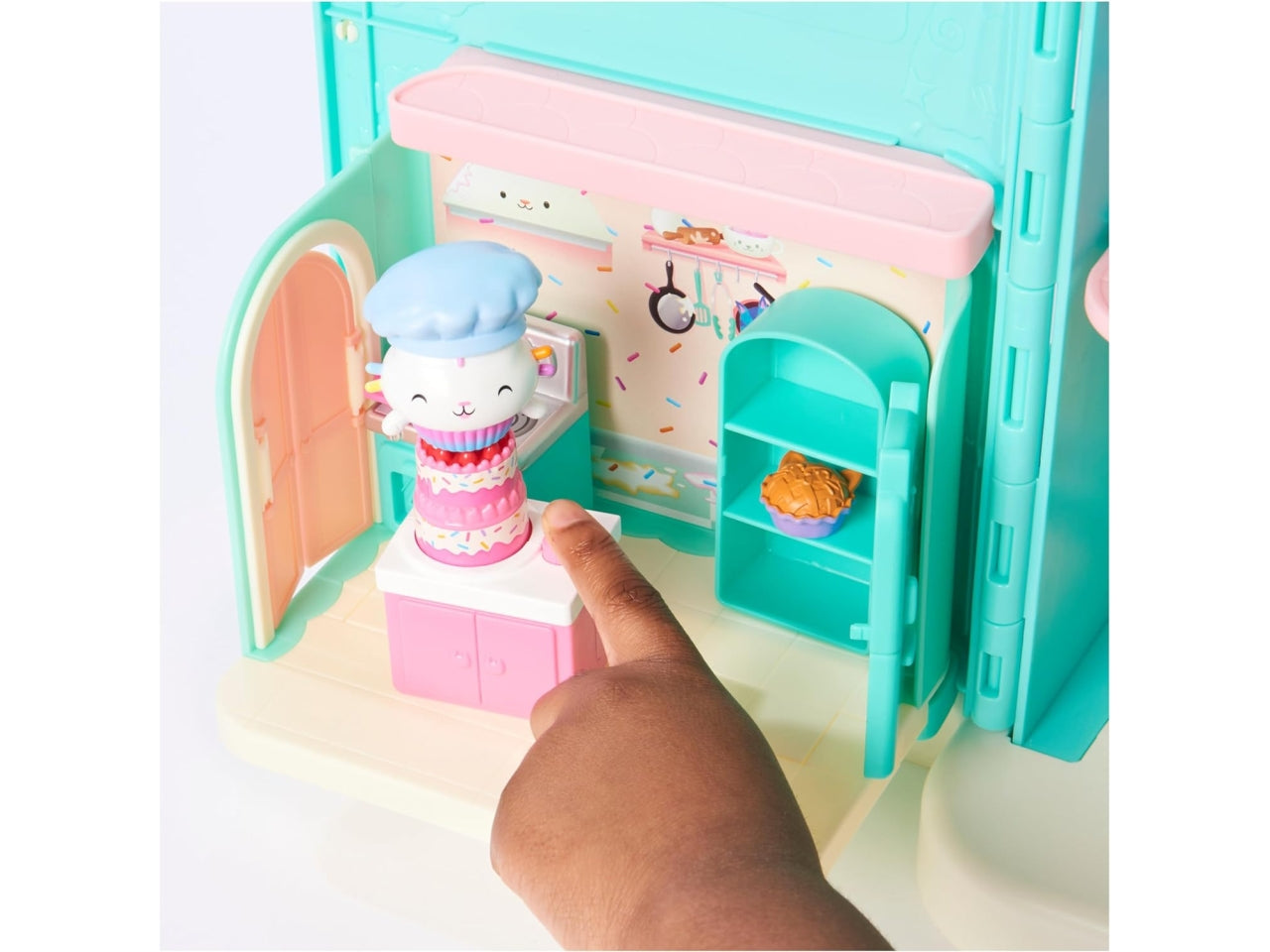 Gabby's Dollhouse, la cucina con gattino, set le stanze della casa, per bambine dai 3+ anni - Spin Master
