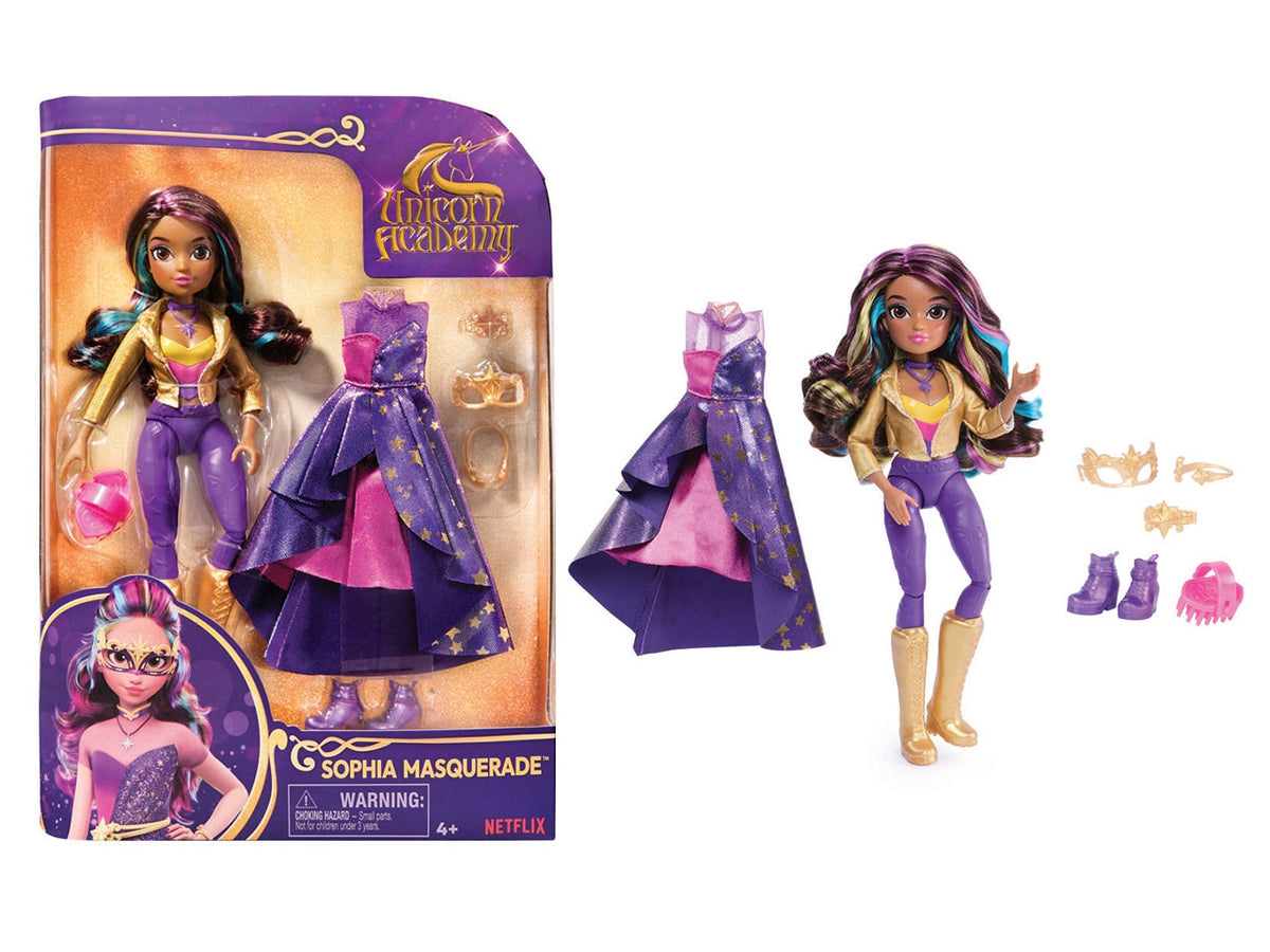 Unicorn academy deluxe sophia masquerade fashion doll | Spin Master $