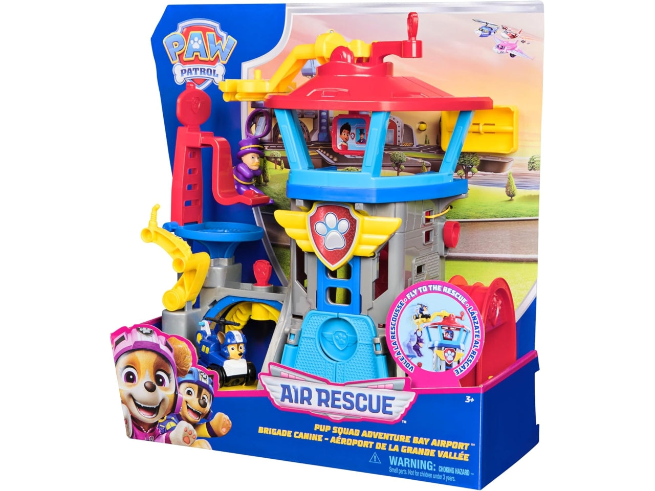 Paw patrol playset torre di controllo pup squad air rescue