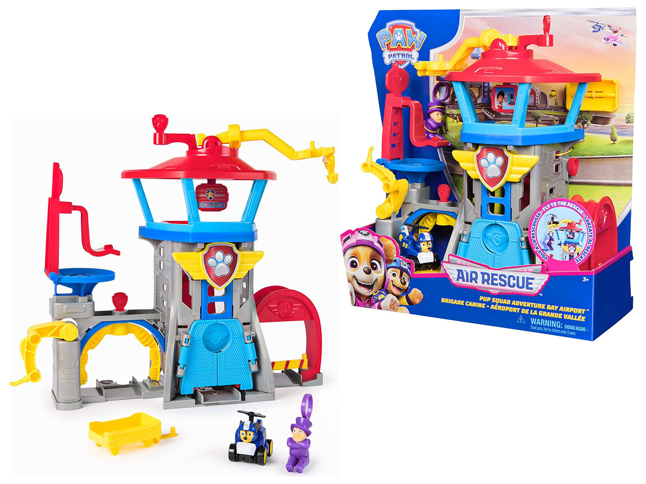 Paw patrol playset torre di controllo pup squad air rescue