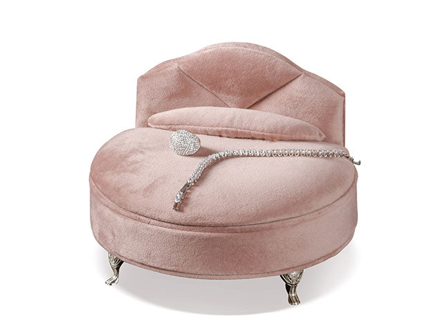 Portagioie in velluto a forma di letto 20x17xh16 cm