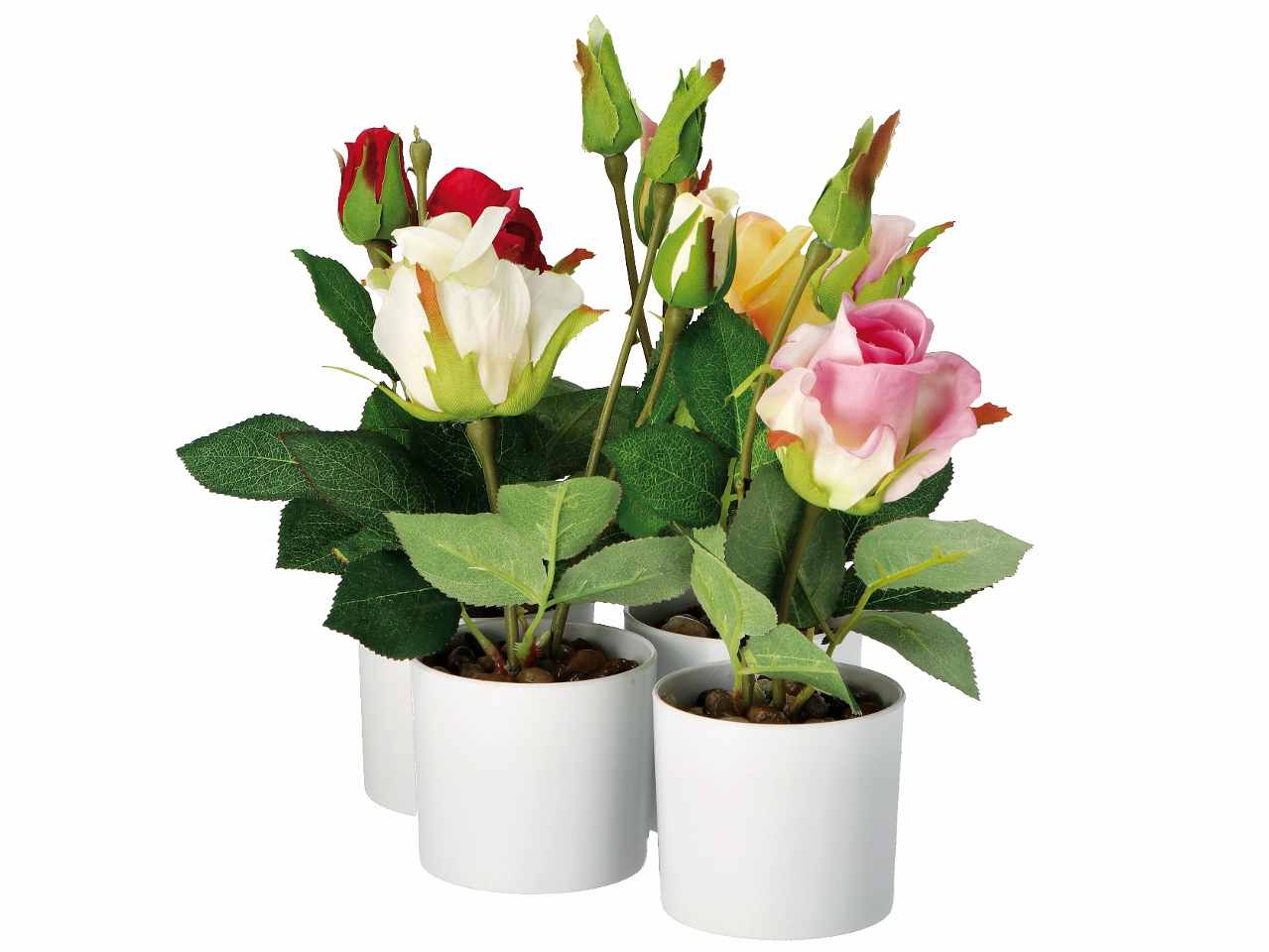 Vaso c/rose d.8,5xh28cm 74882