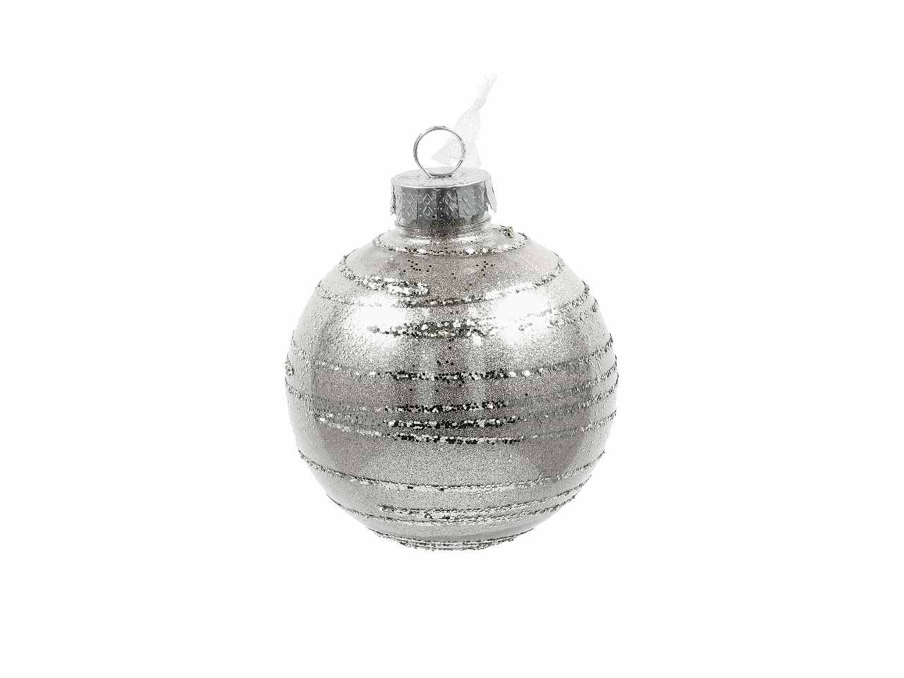 Pallina di natale d.13cm nei colori rosa, argento e oro