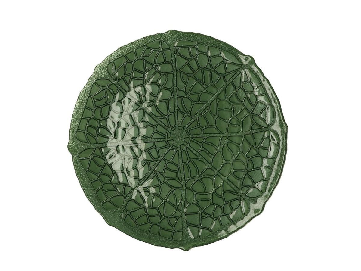 Sottopiatto in vetro decoro agrumi d32cm in 3 colori assortiti