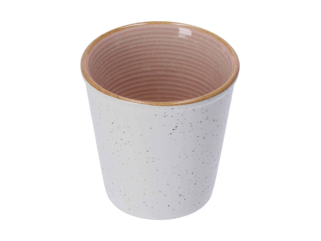 Set da 6 - Bicchieri per liquore in ceramica, multicolor stile scandinavo, lavorazione a rilievo, lavabile in lavastoviglie - d.7xh.7cm -  Star