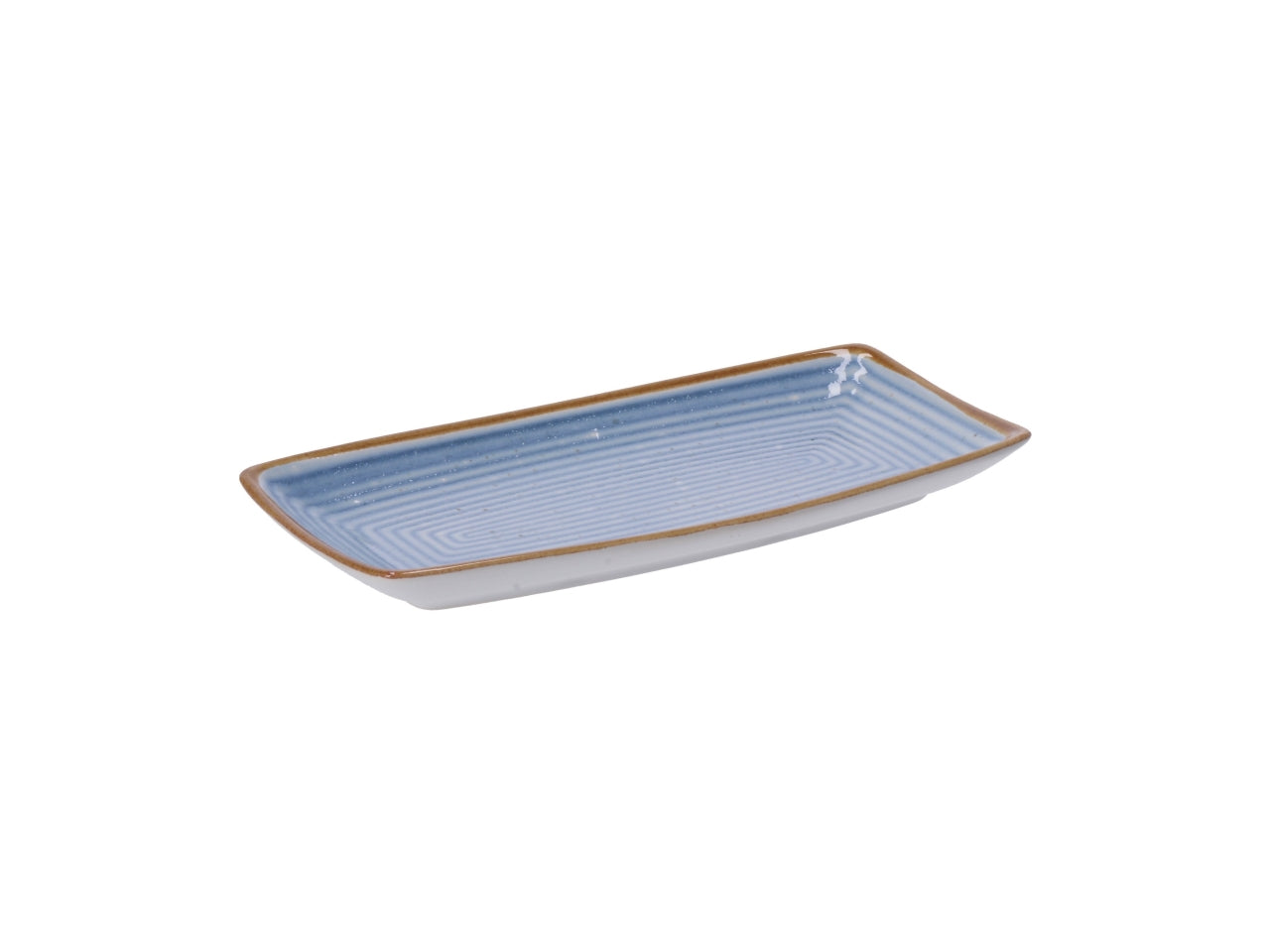 Vassoio rettangolare in ceramica toni pastello con lavorazione a rilievo, stile scandinavo, linea AD Trend, 3 colori disponibili - 20x9,5 cm- Star