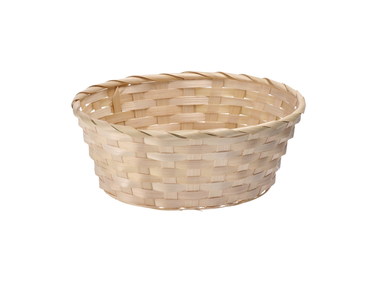 Cesto portaoggetti in bamboo intrecciato, stile country, ovale - 26x19xh.10cm - 4 colori disponibili - Star