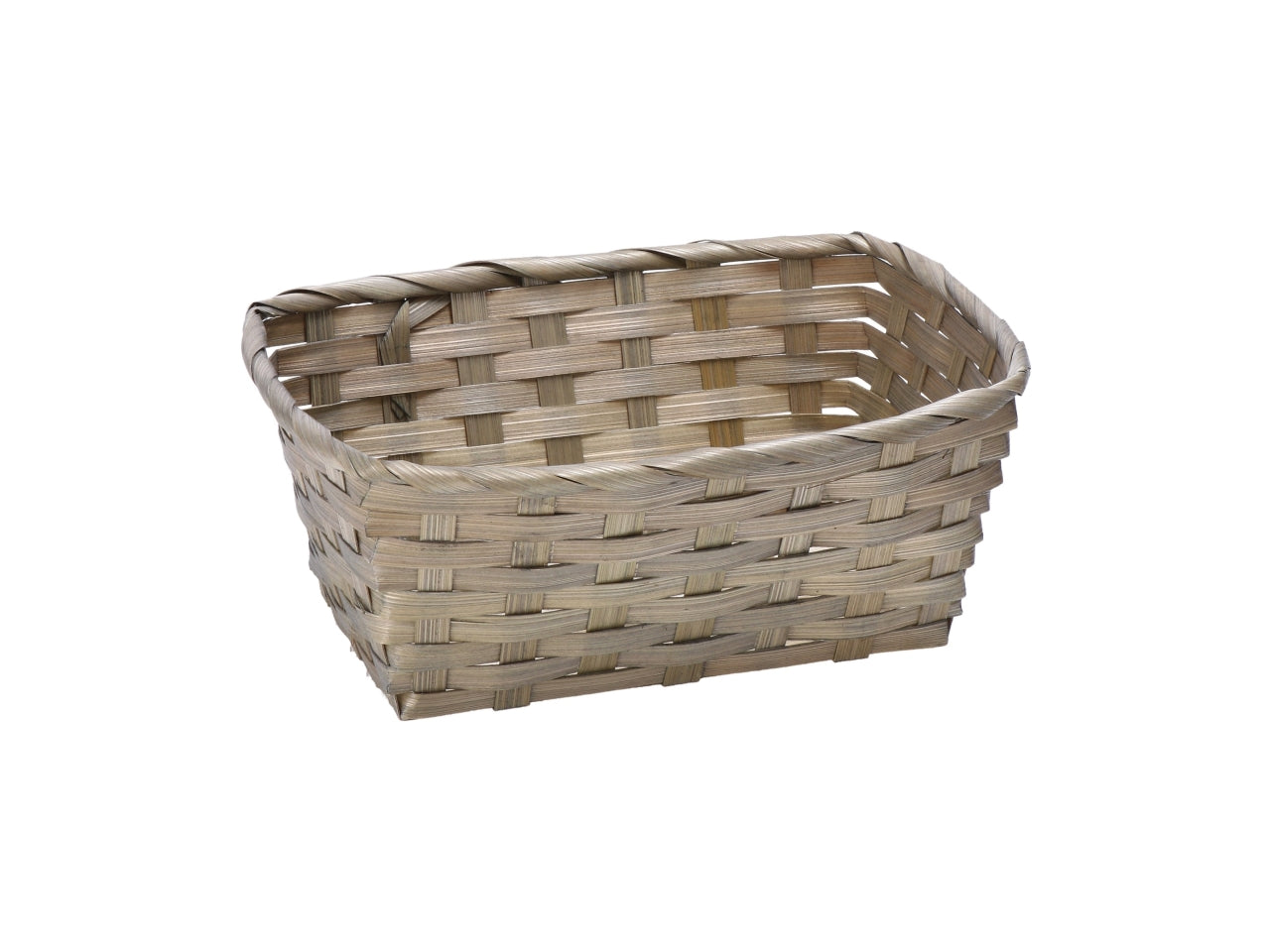 Cesto portaoggetti in bamboo intrecciato, stile country, rettangolare 23x17xh.10cm - 4 colori disponibili - Star