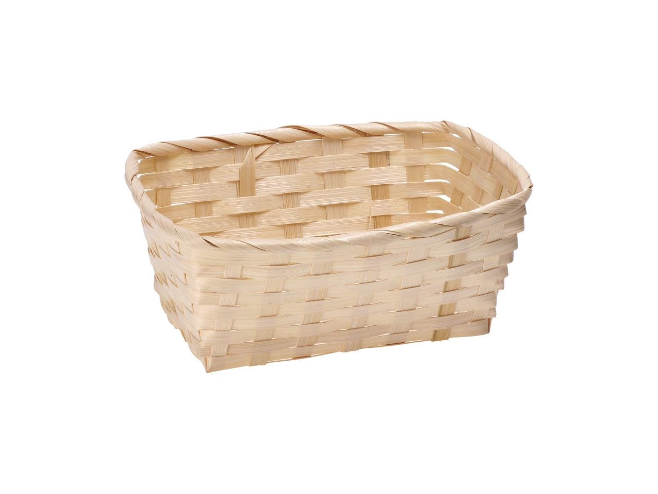 Cesto portaoggetti in bamboo intrecciato, stile country, rettangolare 23x17xh.10cm - 4 colori disponibili - Star