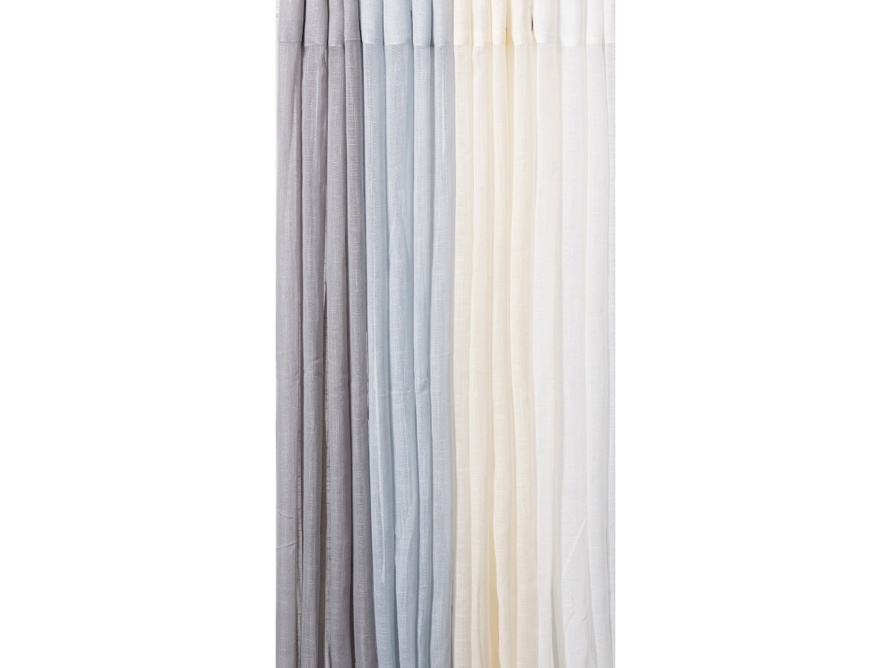 Tenda da interni moderna semitrasparente con anelli, lavabile a 30Â°,  disponibile in 4 colori - 140x280 cm - Star