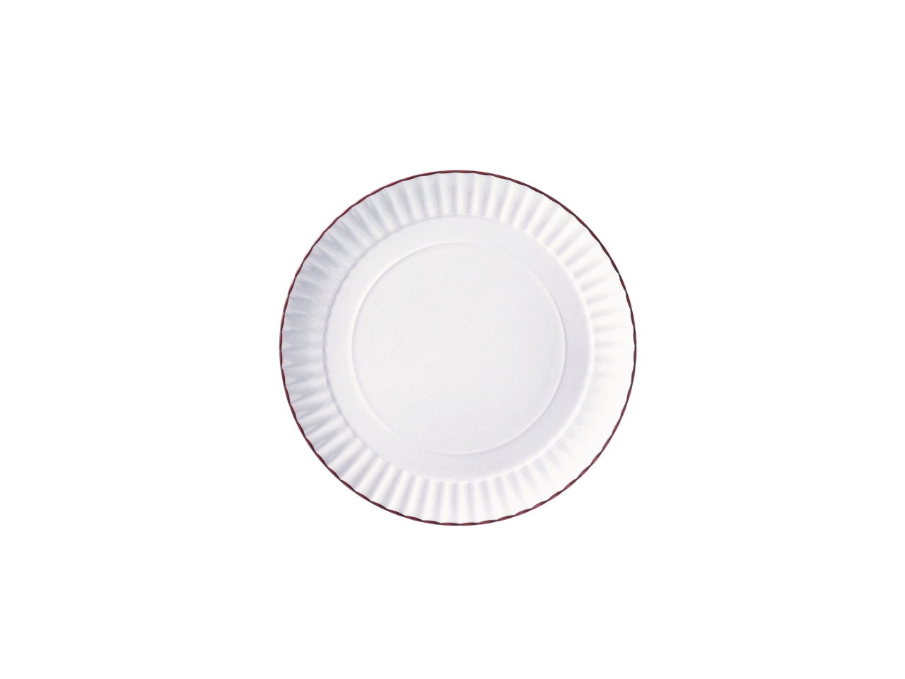Vassoio tondo in porcellana avorio con bordo colorato, stile country, utilizzabile in forno e microonde, lavabile in lavastoviglie - 20cm - Star