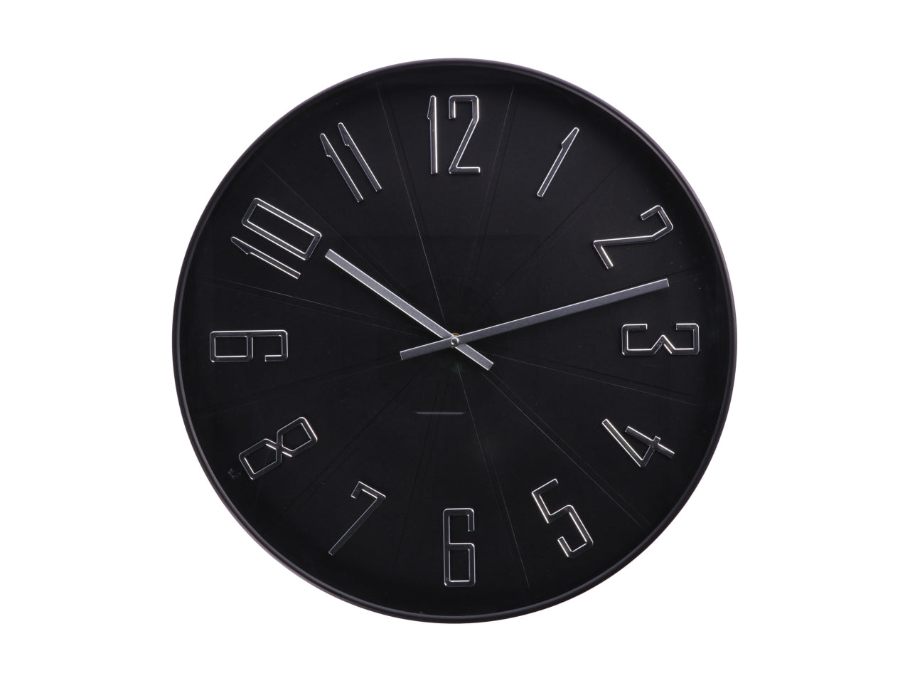 Orologio da parete in plastica d.50,5cm disponibile in 2 colori