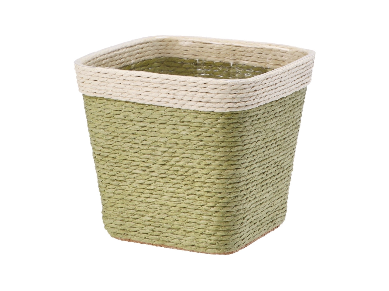 Portavaso da interno country in carta e polietilene multicolor 12x12x10,5 cm - Star