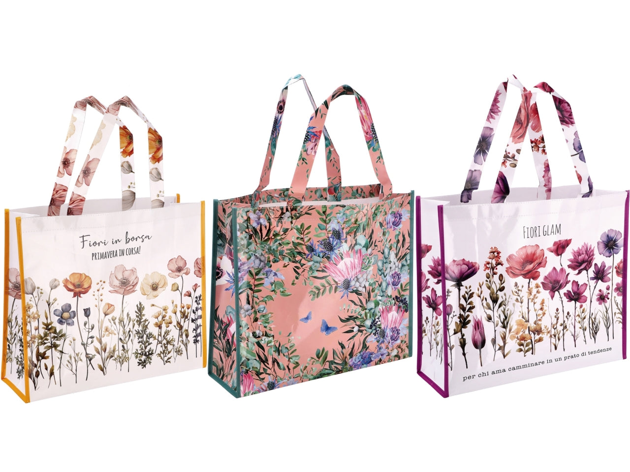 Borsa 43x15xh.37cm con immagine 3 disegni assortiti