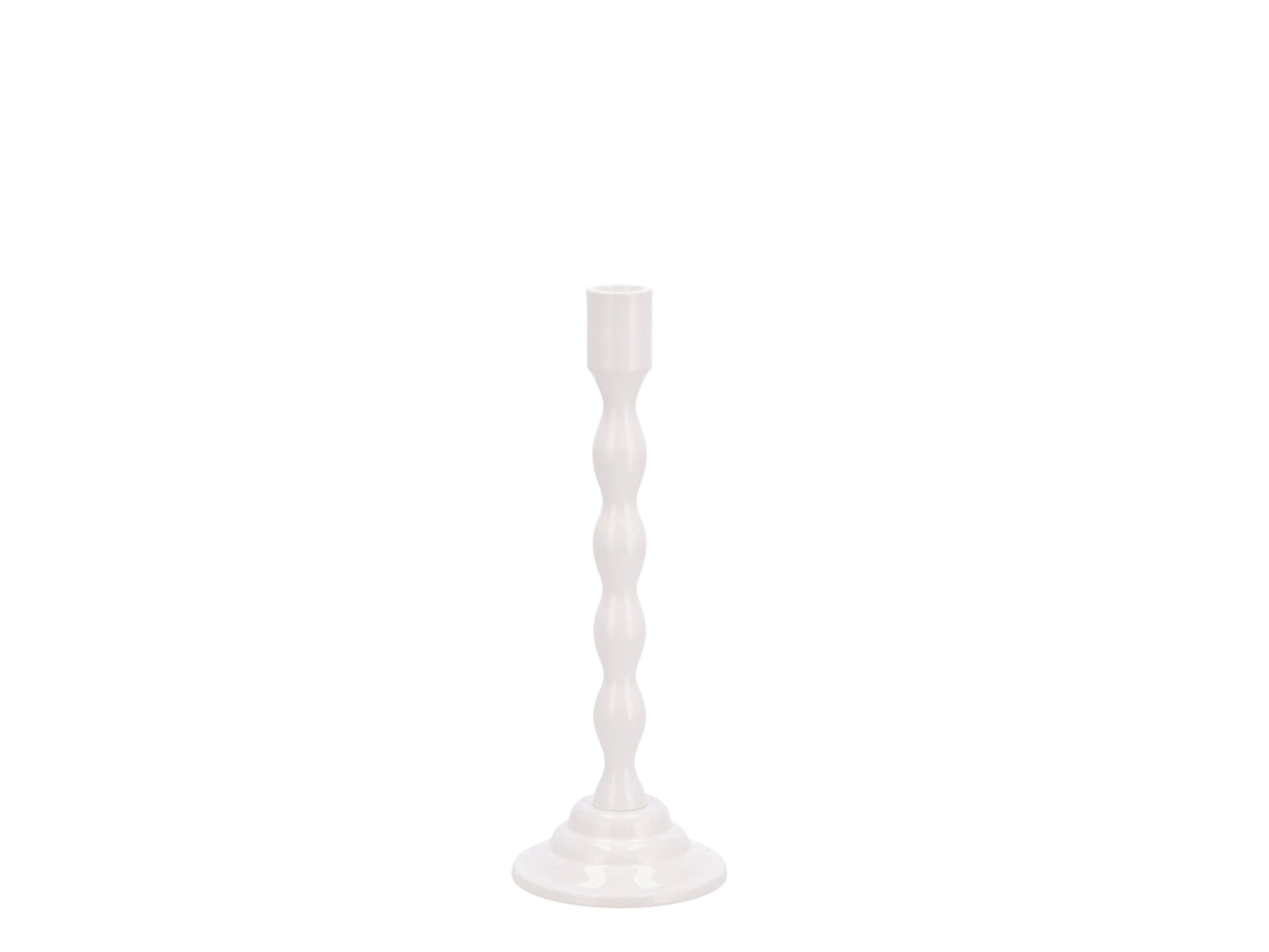 Porta candela in metallo d.10,5xh.28,5cm 3 colori assortiti