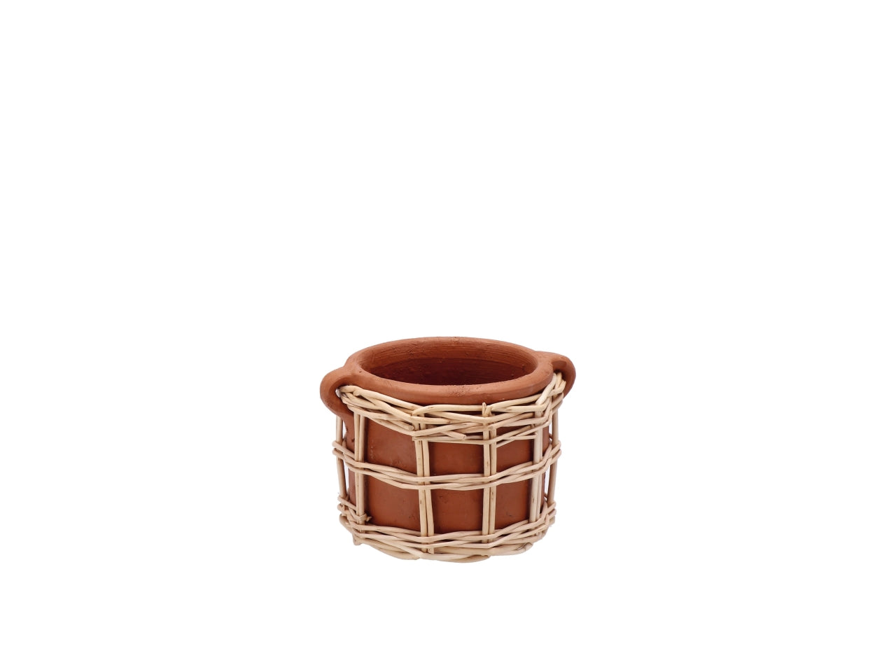 Vaso in ceramica + salice rodri d.13xh.11cm
