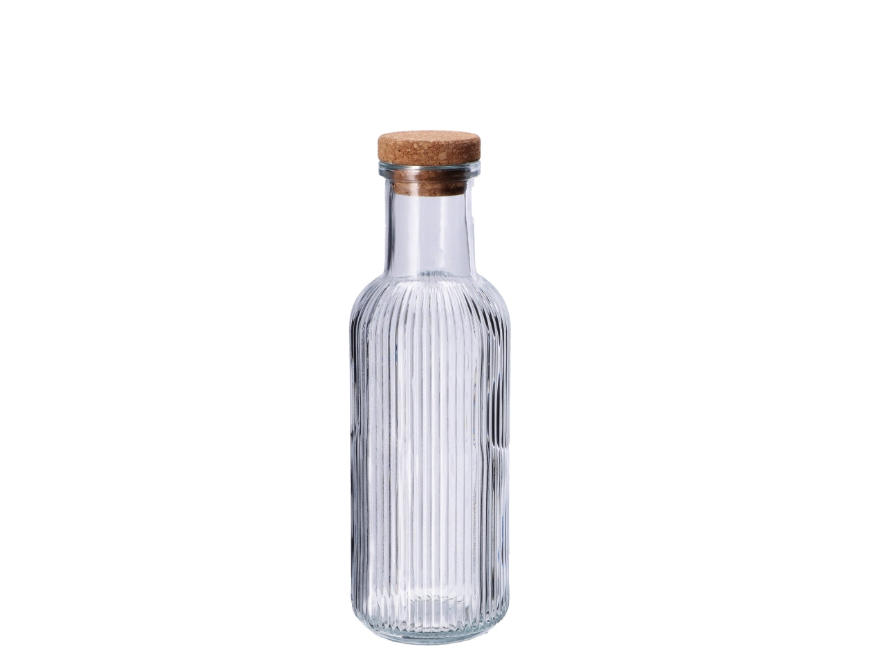 Bottiglia in vetro + tappo di sughero d.9xh.27,5cm 1l
