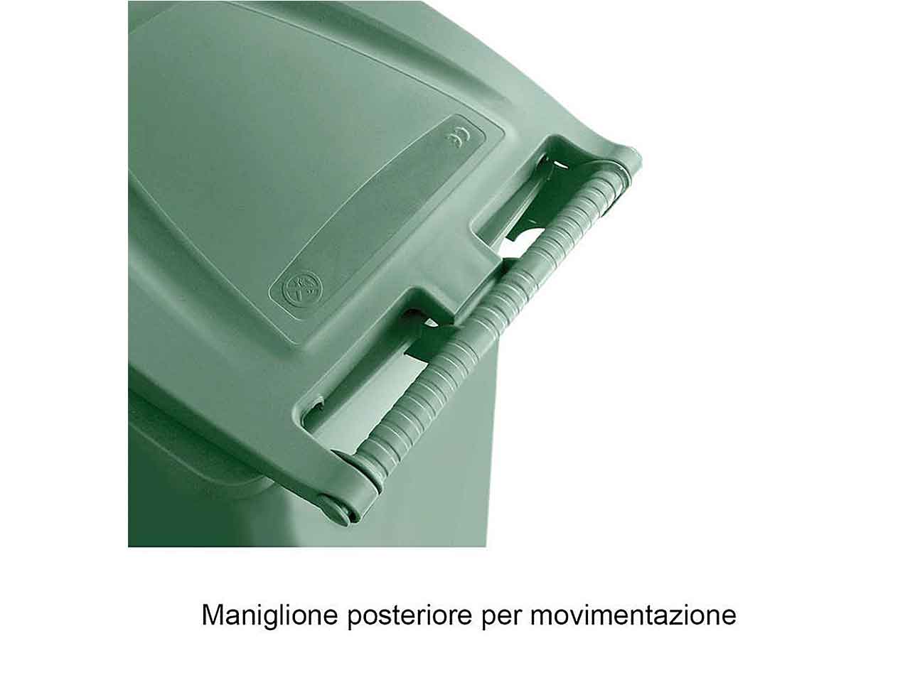 Bidone carrellato c/pedale 120lt 25701