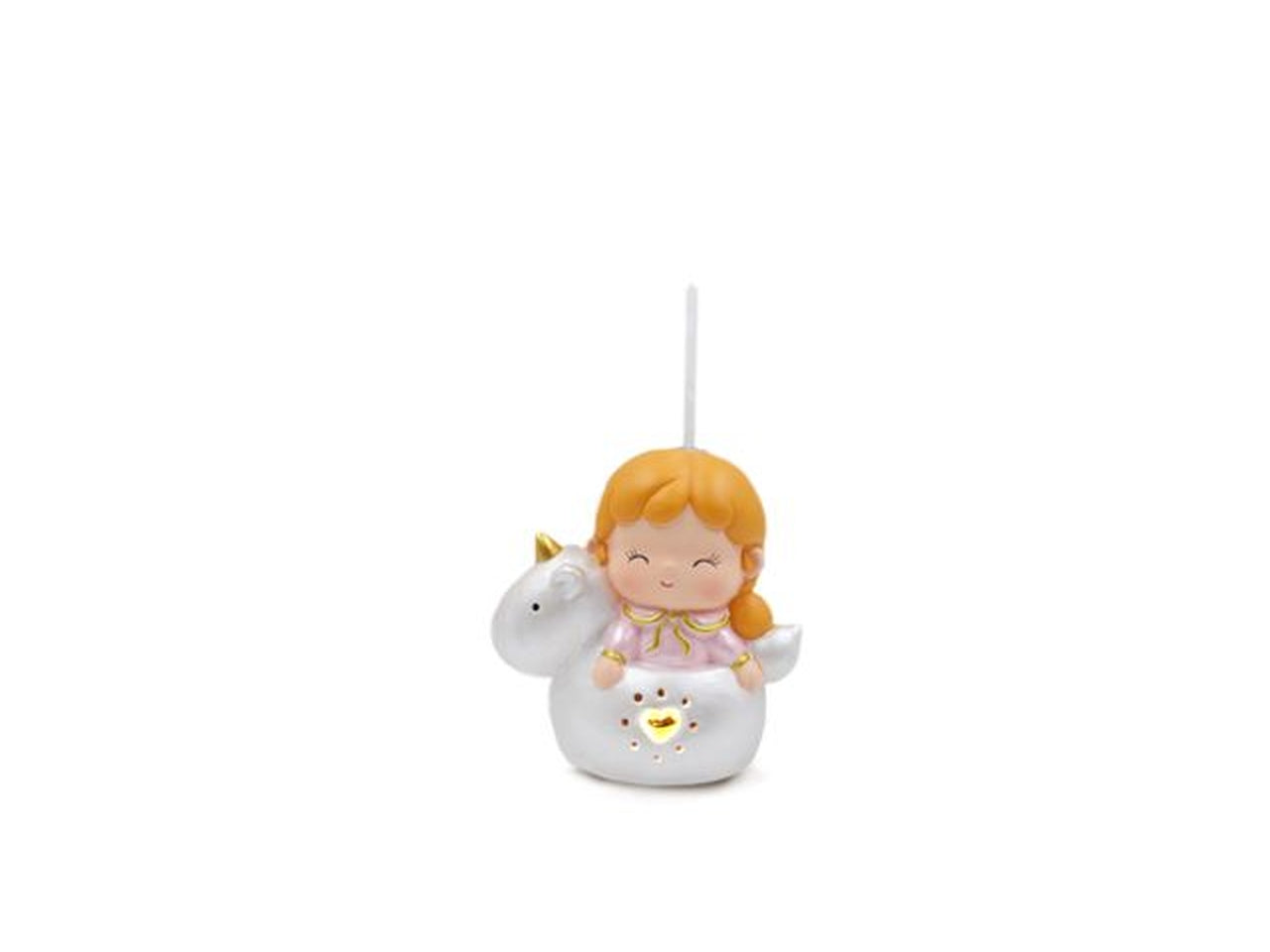 Profumatore bimba in ceramica con led 8x8cm