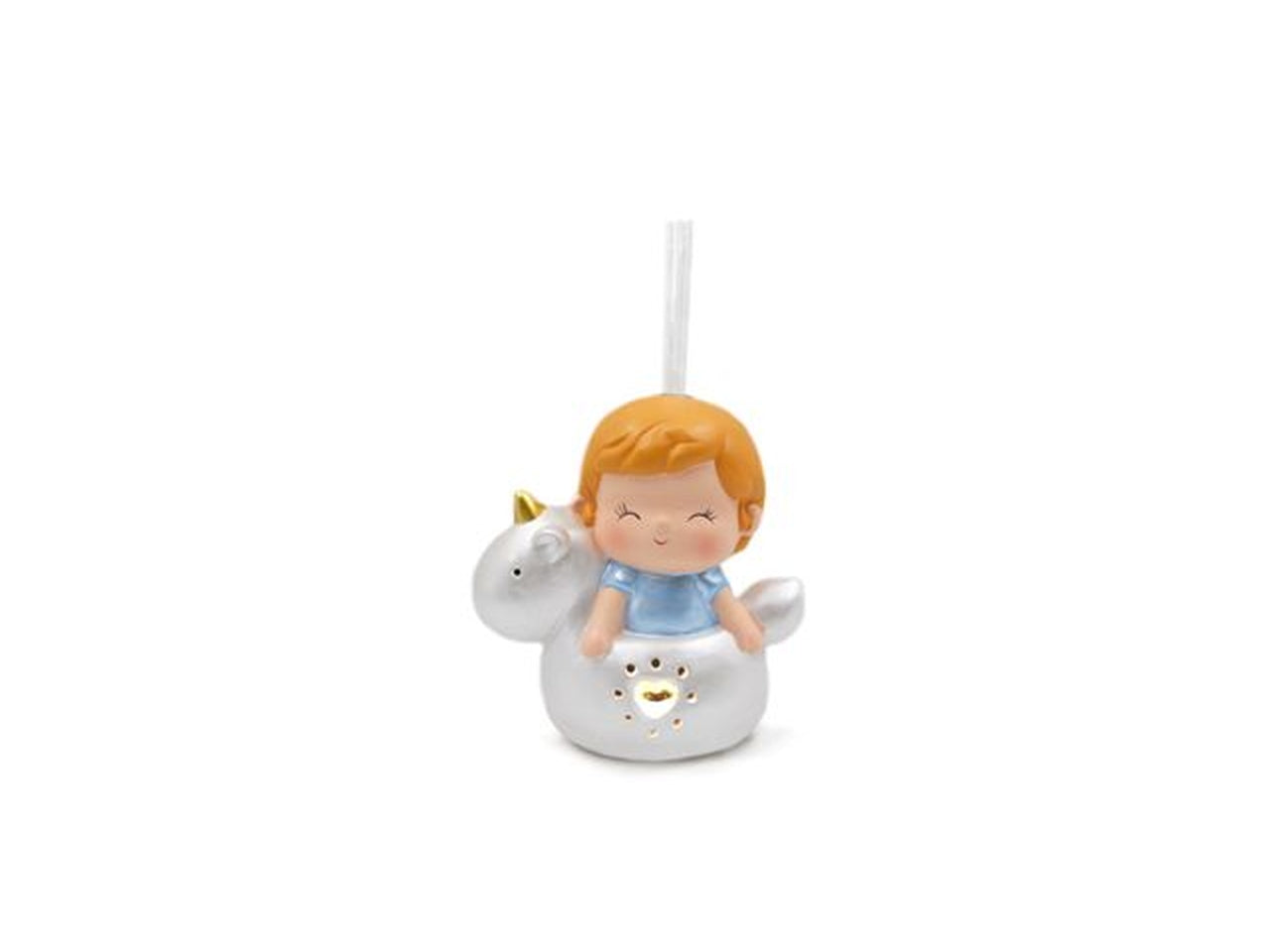 Profumatore bimbo in ceramica con luce 8x8cm