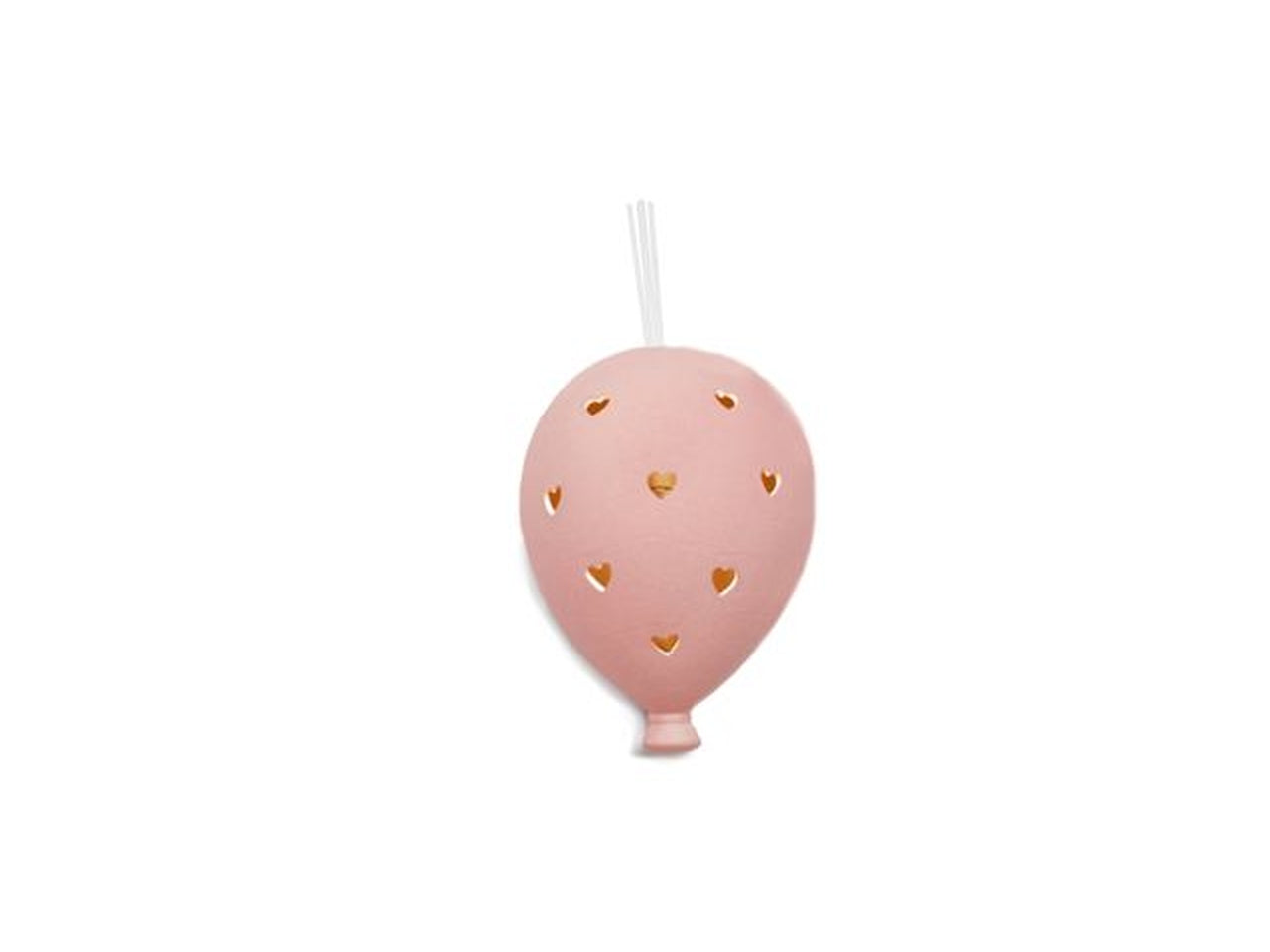 Diffusore bomboniera nascita bimbo rosa in resina a forma di palloncino con LED, con gancio - 6x10cm - Sud import