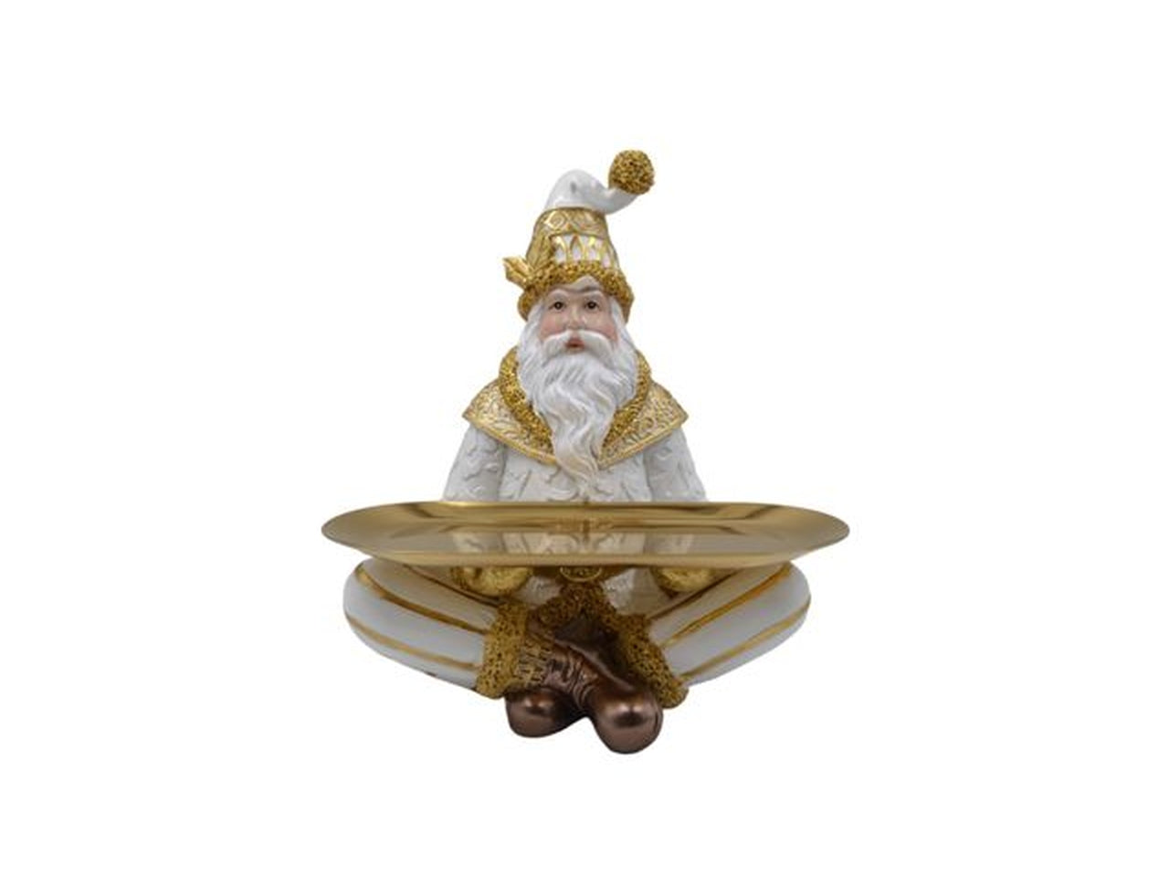 Babbo natale con piatto 21x26cm
