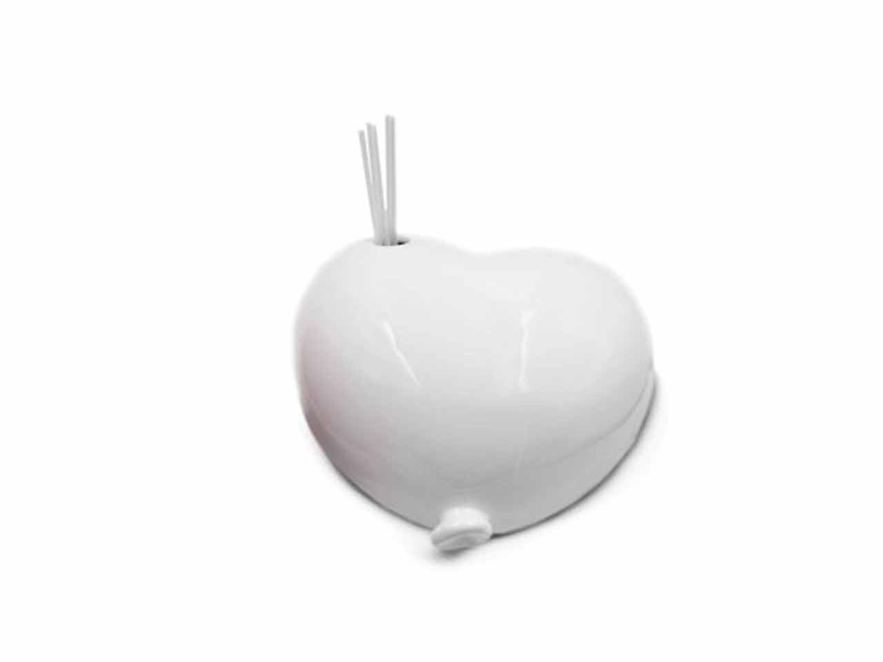 Profumatore a forma di cuore bianco 20cm