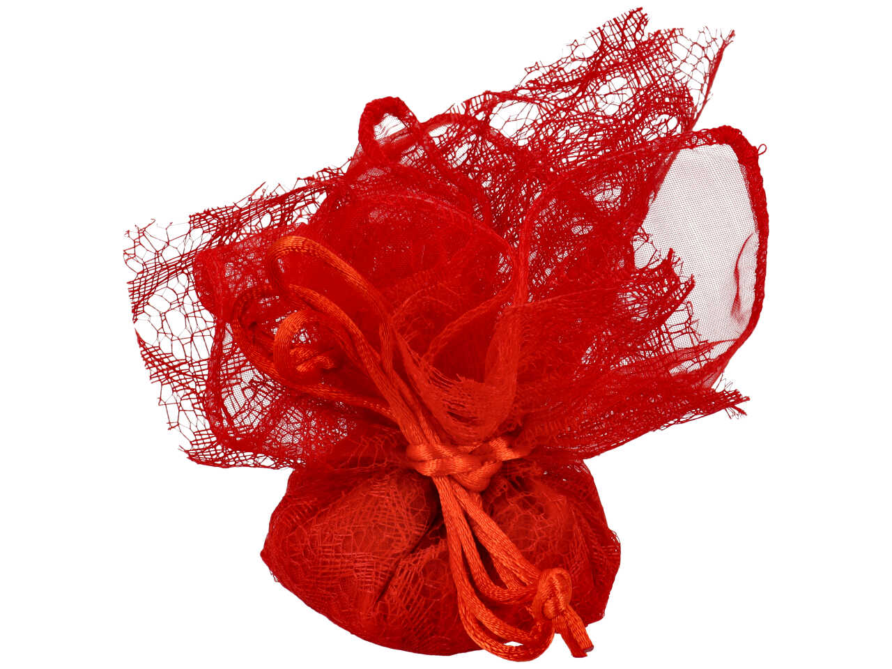 Porta confetti doppio velo quadro colore rosso