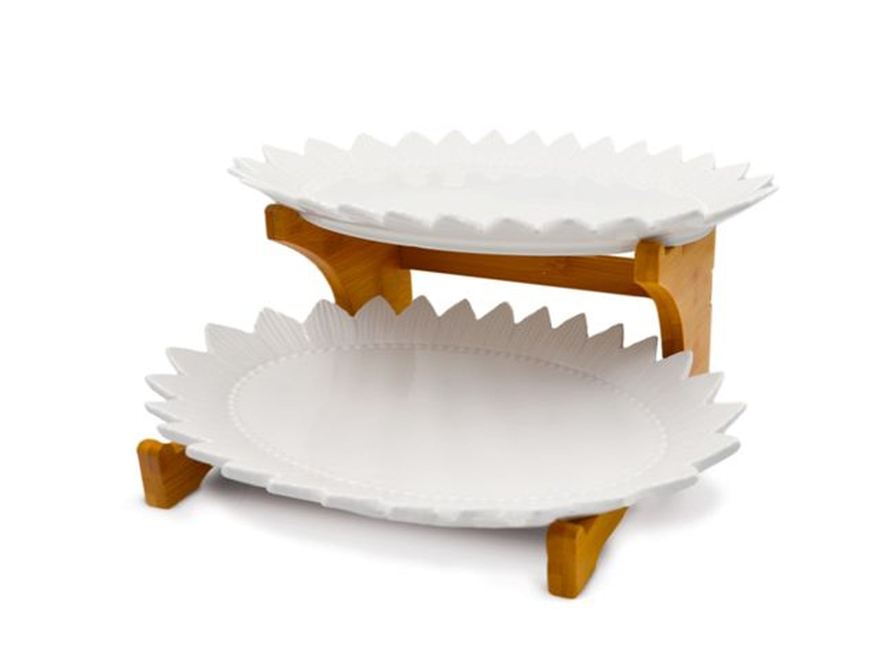 Set 2 piatti con supporto misura 30x8cm