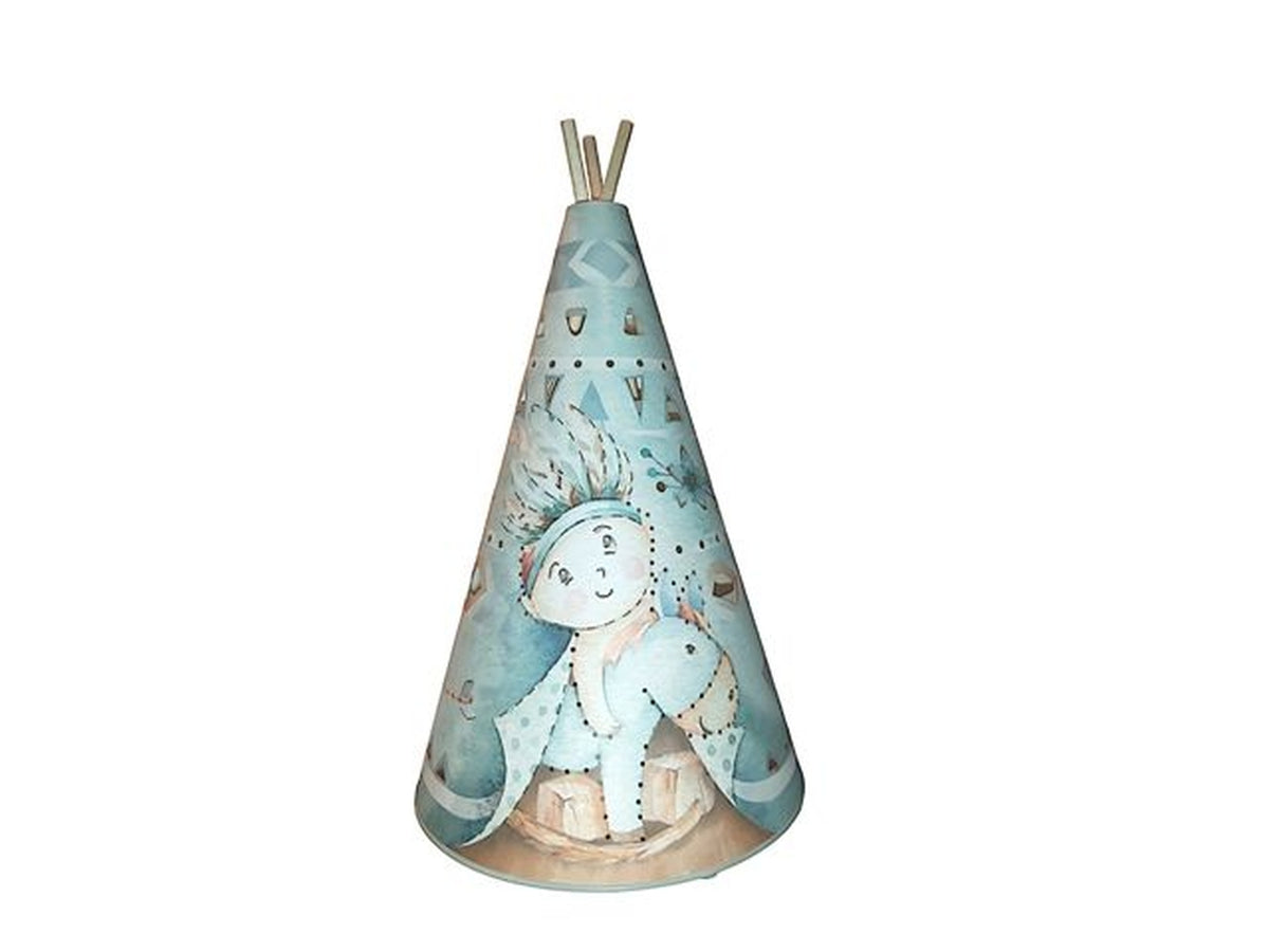 Cupoletta con luce 11x21cm di colore celeste
