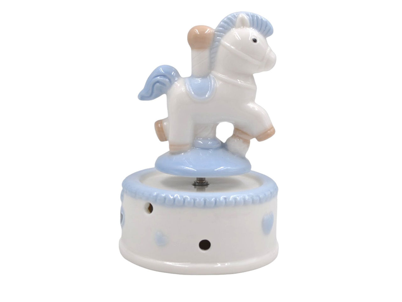 Carillon cavallino celeste ceramica 9x13cm