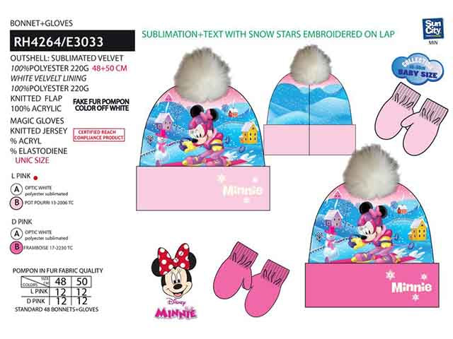 Minnie cappello+guanti rh4264$