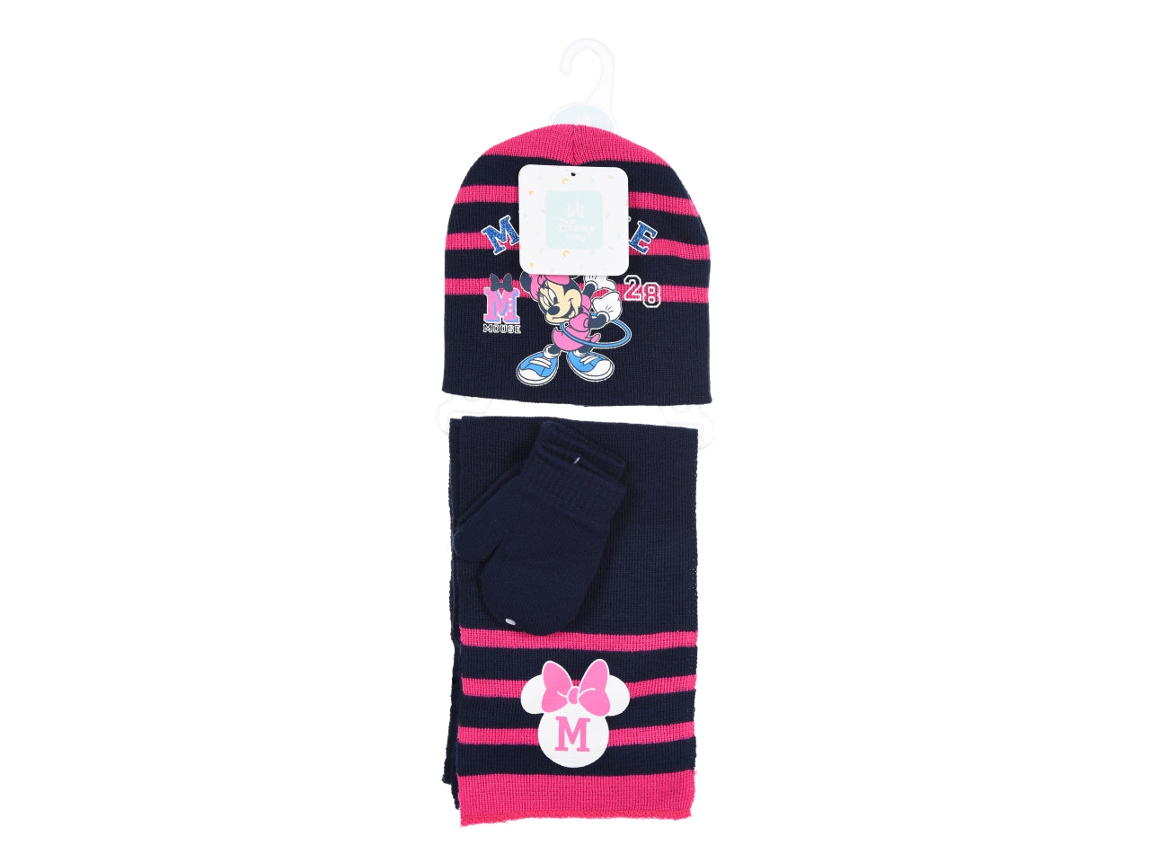Minnie sciarpa+guanti+cappello