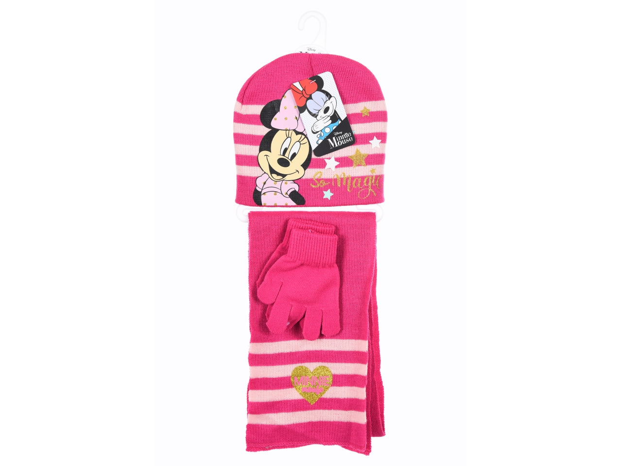 Minnie sciarpa+guanti+cappello