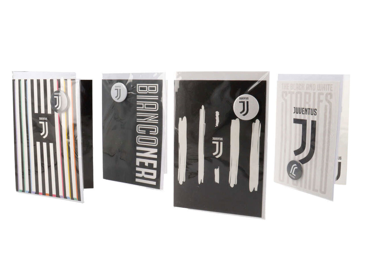 Biglietti per auguri con magnete juventus linea greeting con busta bianca misura 11,8x16,8cm